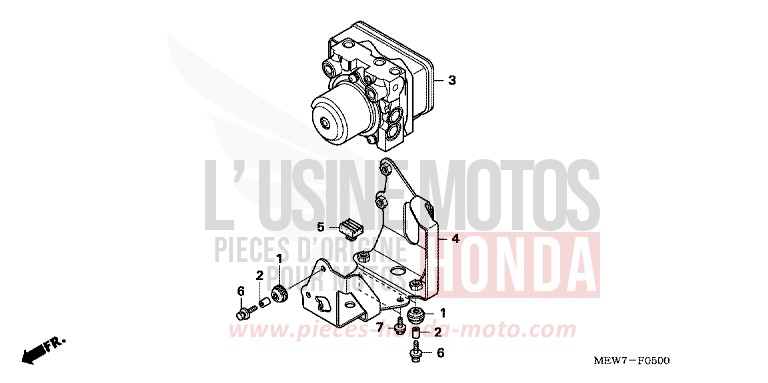 ABS MODULATOR for Deauville ABS ANCHOR GRAY METALLIC-U (NH229) from 2007